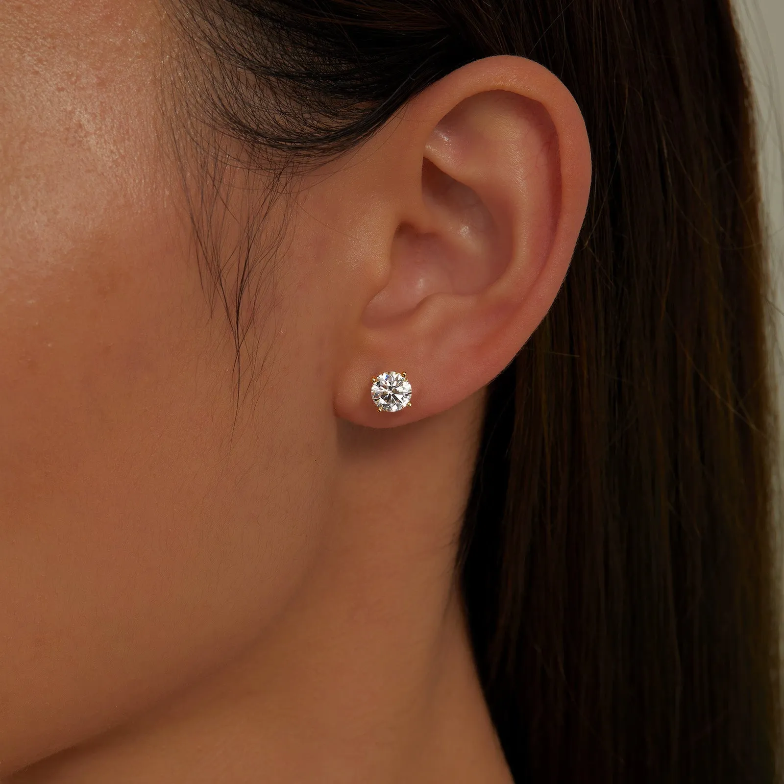 4 CTW 4 Prong Stud Earrings