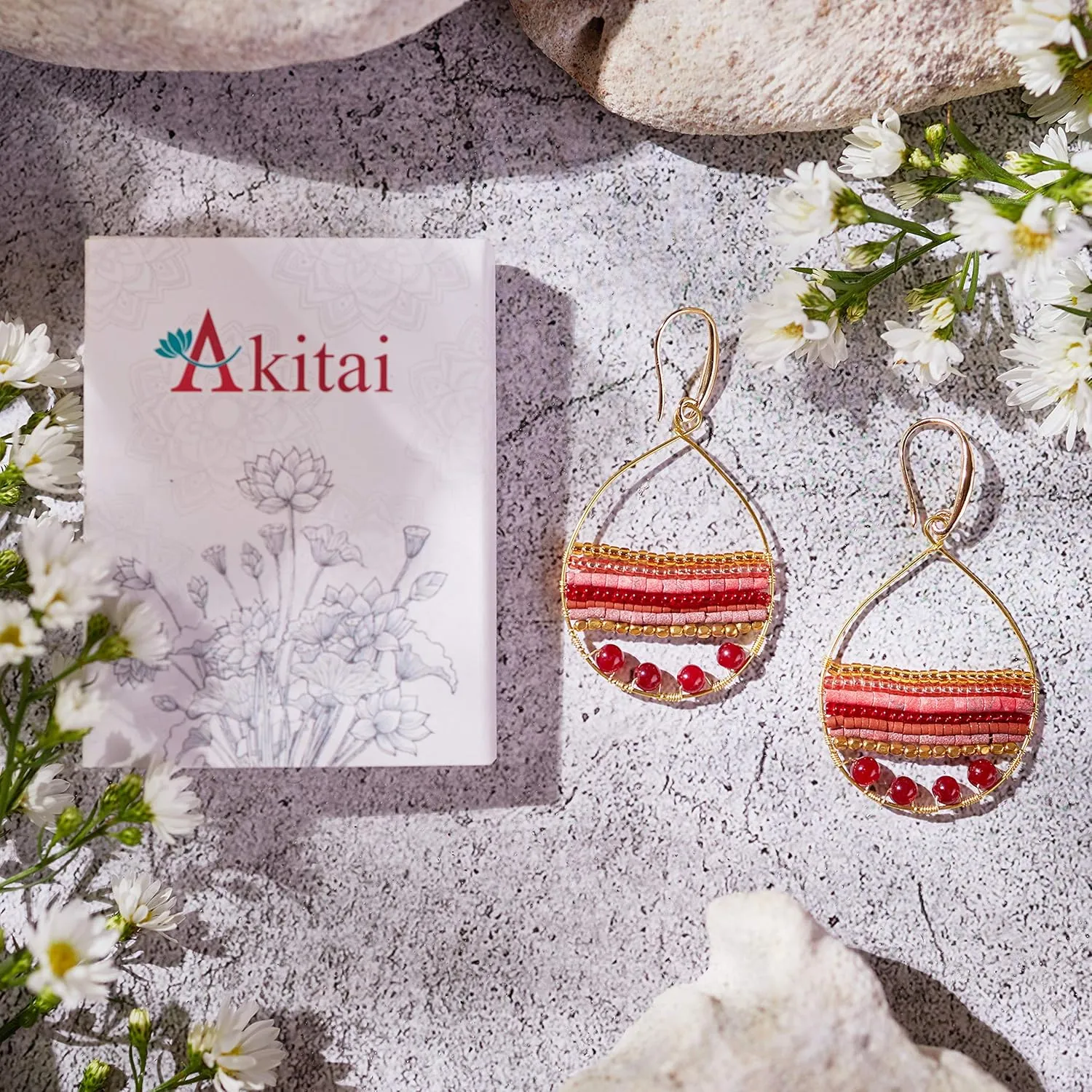 Boho Teardrop Multicolor Earrings Silver and Gold Plated with Colorful Varieties - Handmade Bohemian Turquoise Jewelry for Women and Beach Earrings For Women Vacation