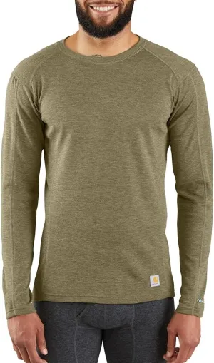 Carhartt Men's MBL131 Base Force Midweight Base Layer Poly-Wool Crew