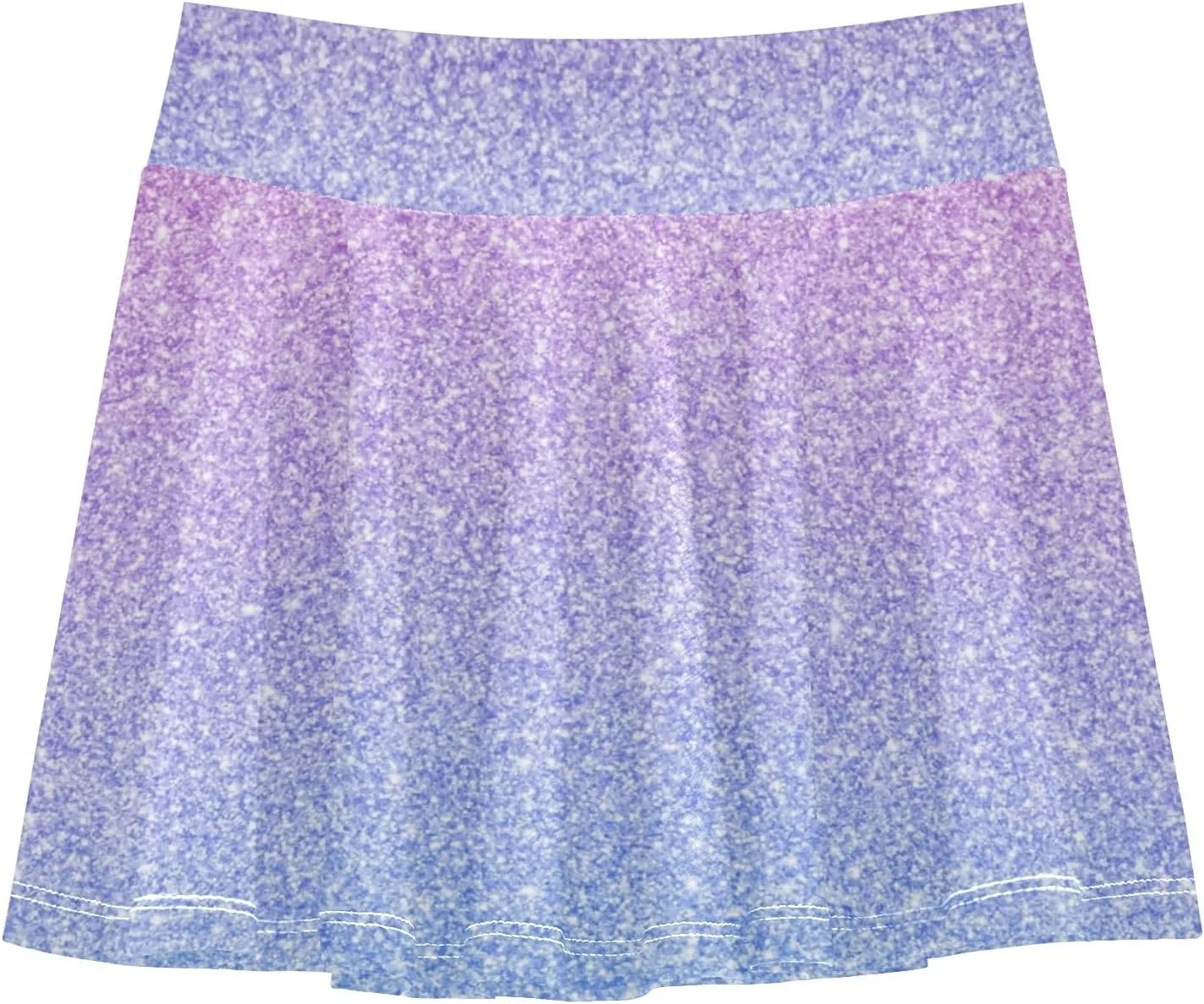 CHIFIGNO Pink Blue Gradient Youth Stretchy Tennis Skirt, Breathable Preppy for Back-to-School Outfits Age 3-4
