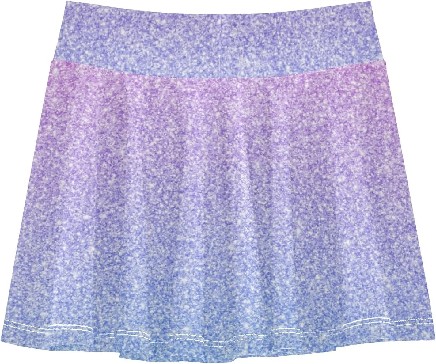 CHIFIGNO Pink Blue Gradient Youth Stretchy Tennis Skirt, Breathable Preppy for Back-to-School Outfits Age 3-4
