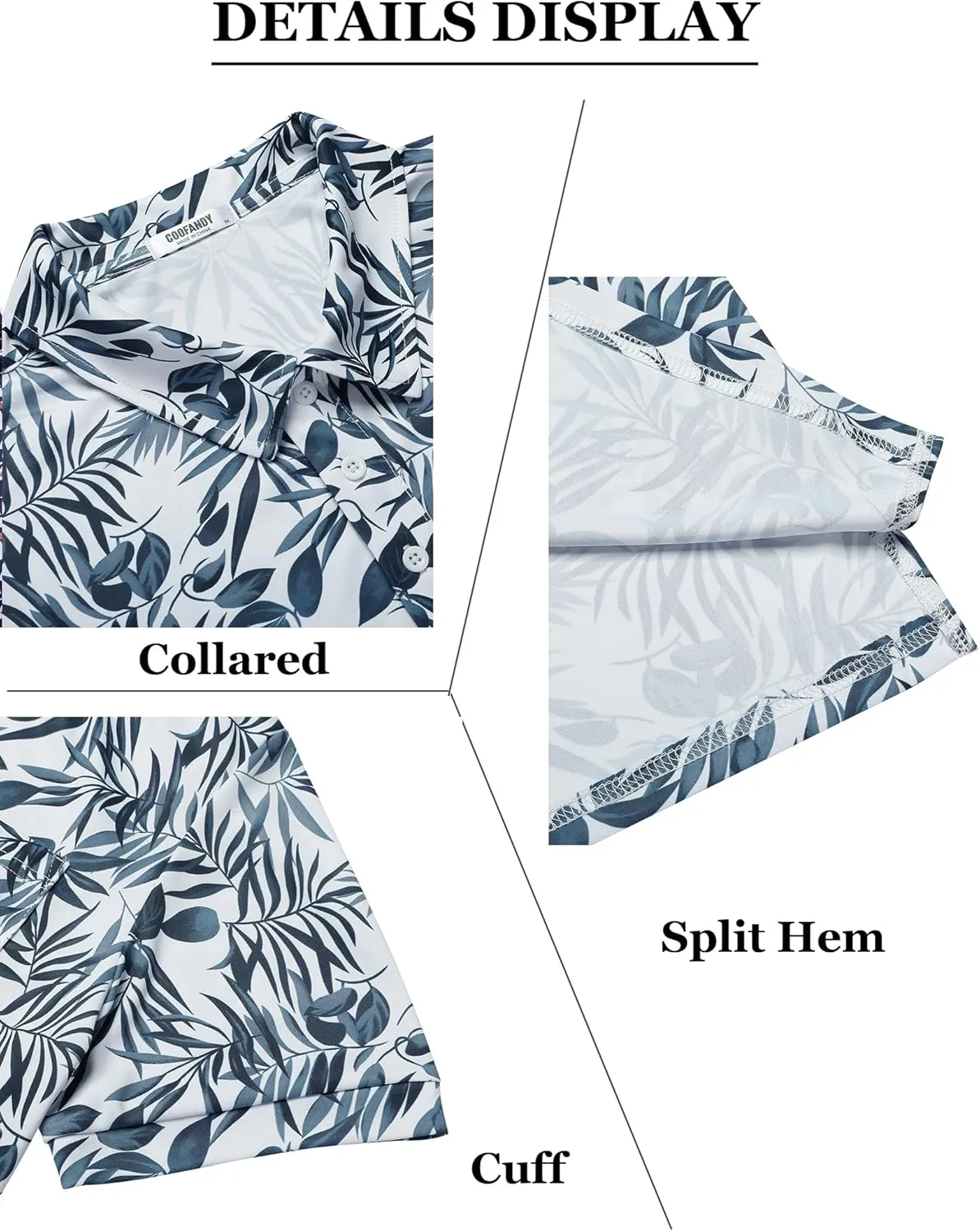 COOFANDY Men's Polo Shirts Short Sleeve Print Performance Golf Shirts Fashion Casual Beach Collared T-Shirts