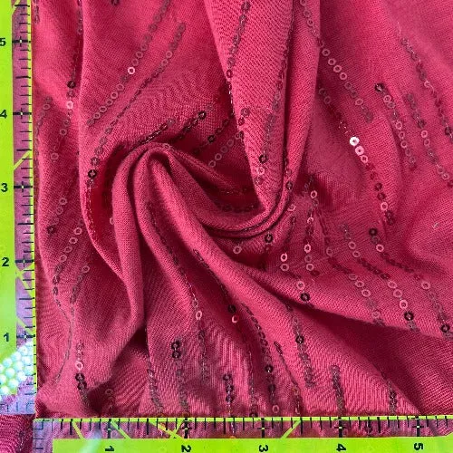 Coral | Sequin Polyester Jersey