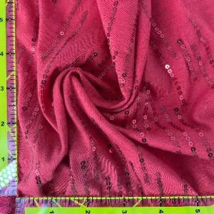 Coral | Sequin Polyester Jersey