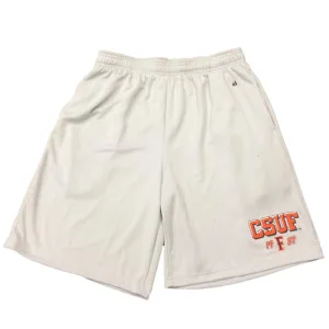CSFU Titans Light Gray Mesh Drawstring Athletic Shorts with Pockets (L)