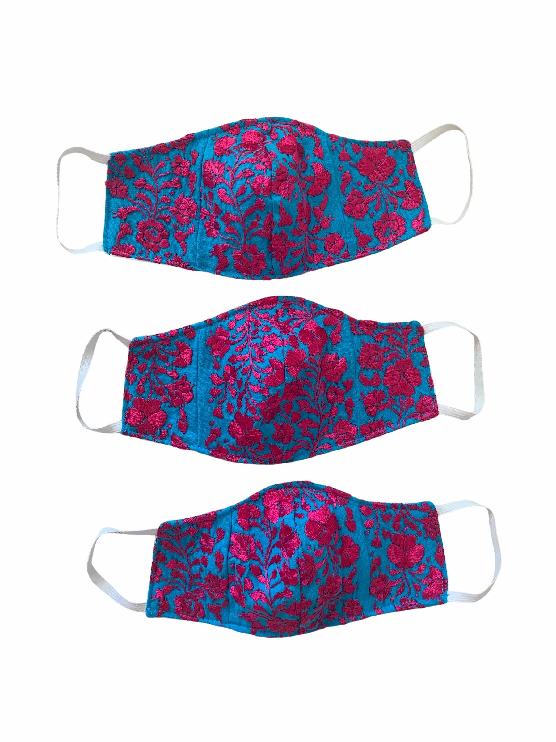 Deluxe Hand Embroidered Face Mask - Floral