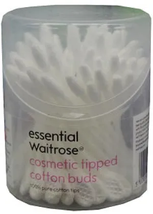 Essential Waitrose Costmestic Tipped Cotton Buds x80