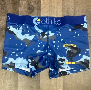 Ethika- deep sea camo boy shorts (women)