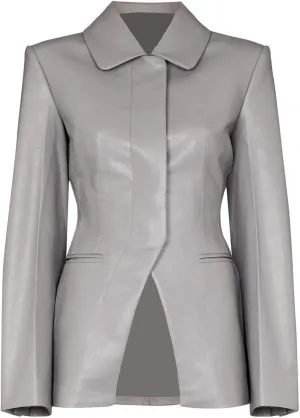 Fantus Grey, Black, Red, and Tan Blazer Coat Genuine Leather Jacket for Women Coat Style Slim Fit