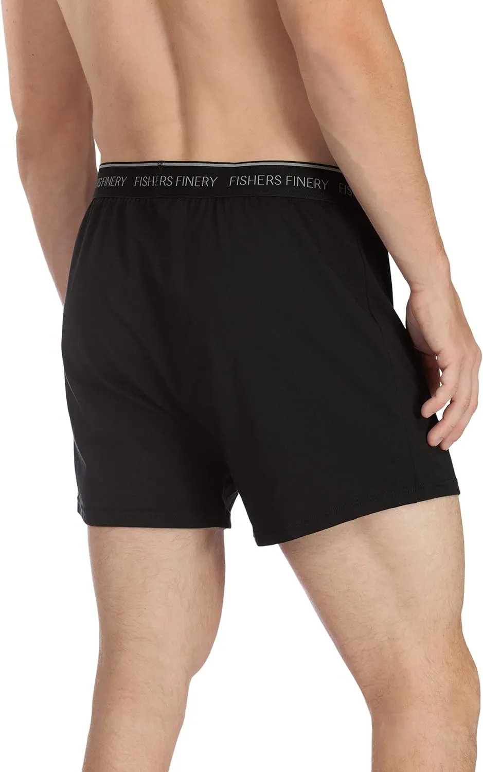 Fishers Finery Mens Relaxed Stretch Knit Boxers; Modal Cotton Microfiber Blend