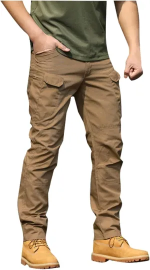 Fxbar Men's Stretch Tactical Pants Breathable Ripstop Cargo Pants Outdoor Lightweight EDC Work Hiking Pants for Men
