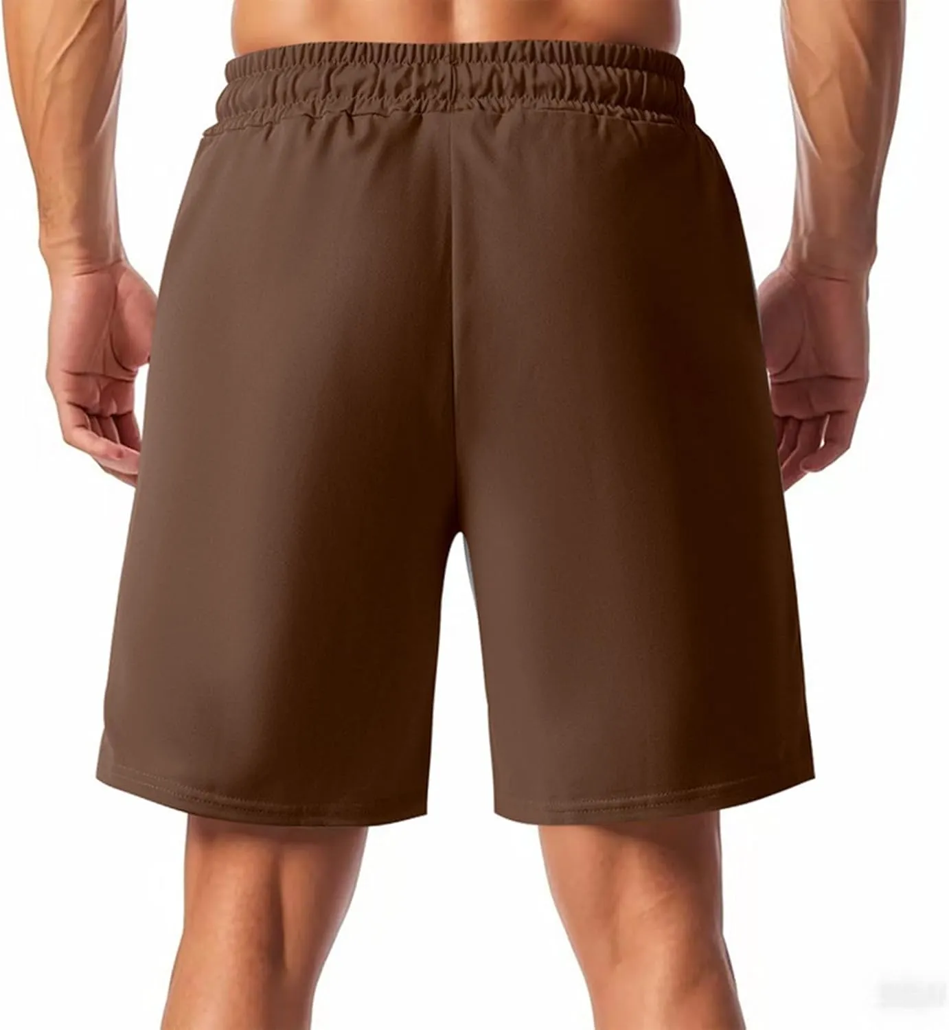 Golf Shorts Men Fashion Patchwork Solid Workout Short Pants Drawstring Elastic Waist Breathable Five Quarter Pants