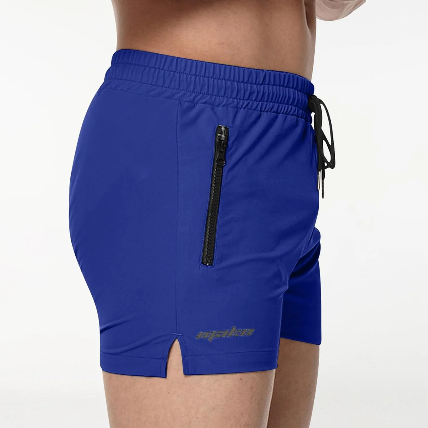 Gym Shorts Men Zipper Pockets Quick Dry Athletic Workout Basketball Running Shorts Lightweight 5 Inch Pants