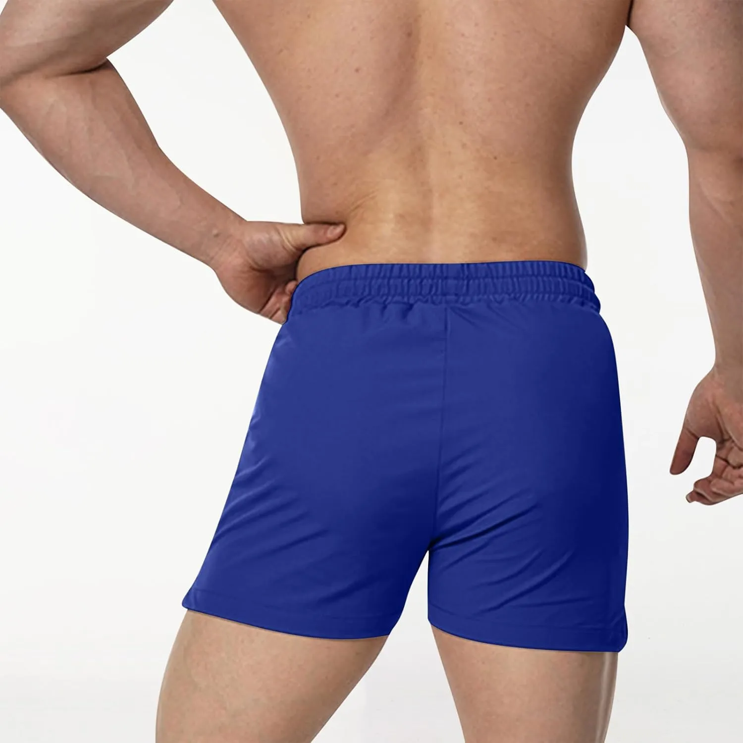 Gym Shorts Men Zipper Pockets Quick Dry Athletic Workout Basketball Running Shorts Lightweight 5 Inch Pants
