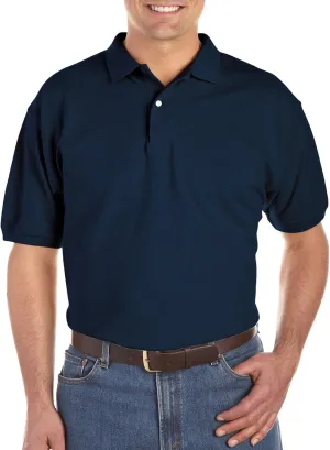 Harbor Bay by DXL Men's Big and Tall Piqu Polo Shirt, Tango Red Heather