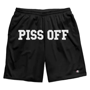 I Never Heard Of You Piss Off Black Mesh Shorts