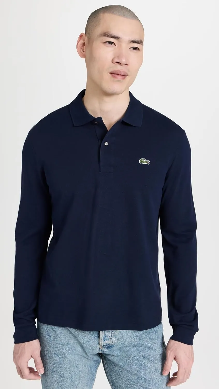 Lacoste Mens Classic Long Sleeve Pique Polo Shirt