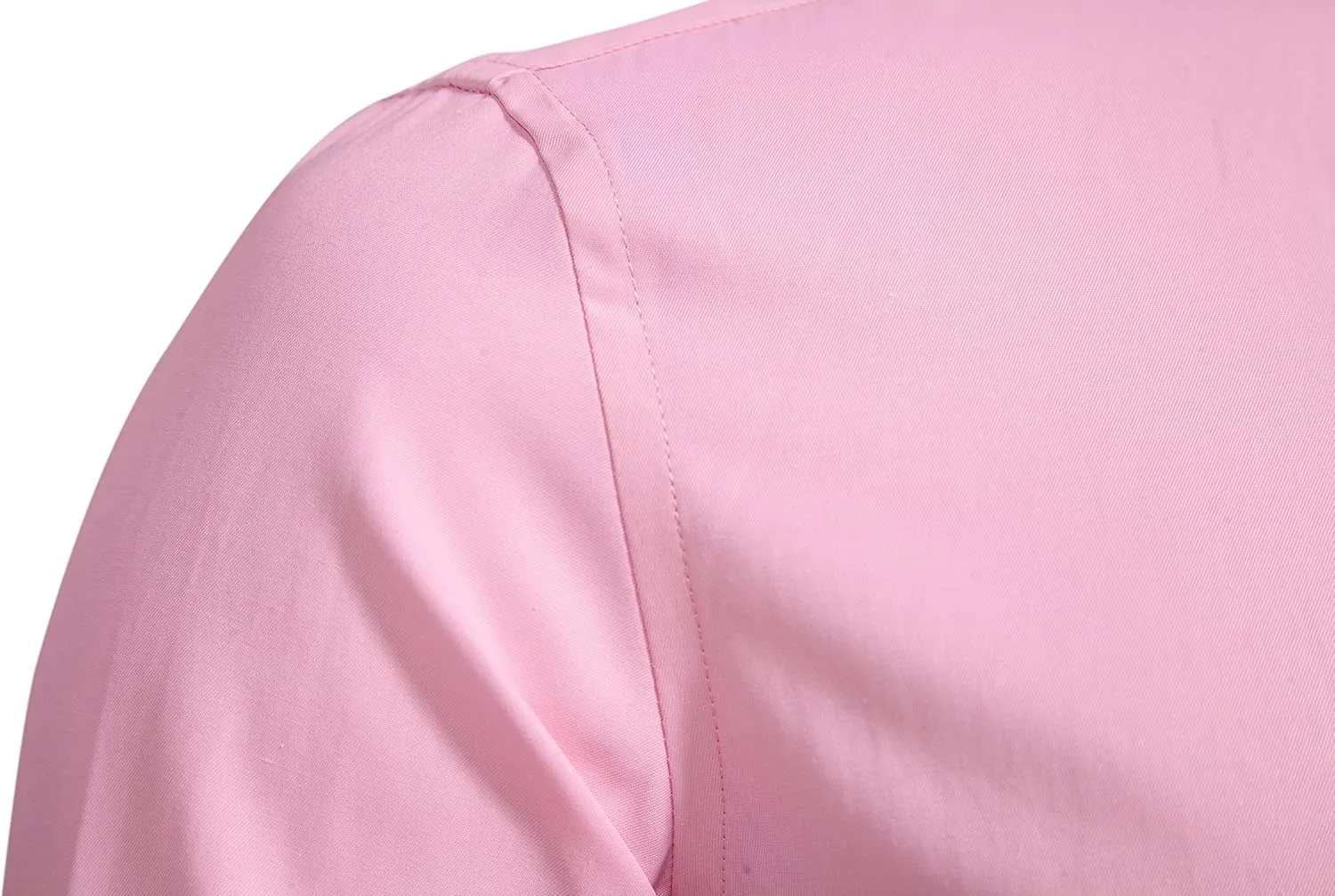Mens Banded Collar(Mandarin Collar) Long Sleeve Casual Solid Fancy Dress Shirts