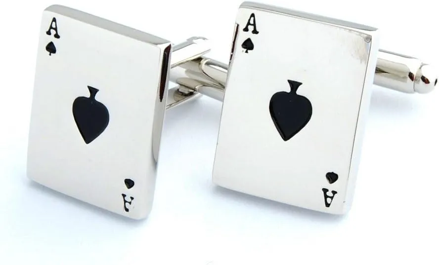 Men's Classic Shape Funny Playing Cufflinks with Gift Box