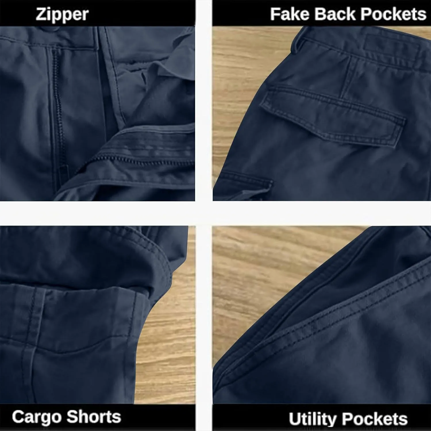 Mens Summer Cargo Shorts Lightweight Relaxed Fit Work Cargo Shorts, Short Pants for Golf Fishing Hiking Athletic