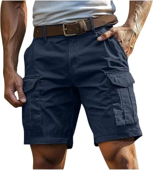Mens Summer Cargo Shorts Lightweight Relaxed Fit Work Cargo Shorts, Short Pants for Golf Fishing Hiking Athletic