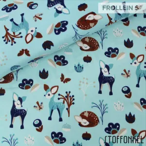 Organic Cotton Jersey - Fritzi Deer - Mint