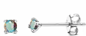 PATISORNA 925 Sterling Silver Long Post Earrings for Thick Earlobes | 2mm Tiny Cubic Zirconia Small Stud Earrings for Women Men Hypoallergenic
