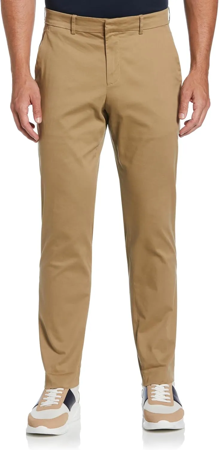 Perry Ellis Men's Portfolio Essentials Slim Fit Cotton Active Waistband Dress Pant