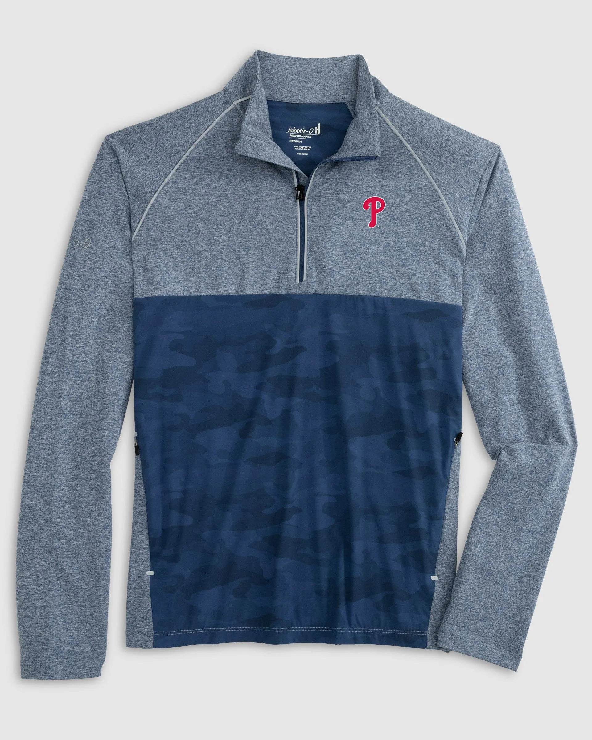Philadelphia Phillies Keiser Camo Mixed Media 1/4 Zip