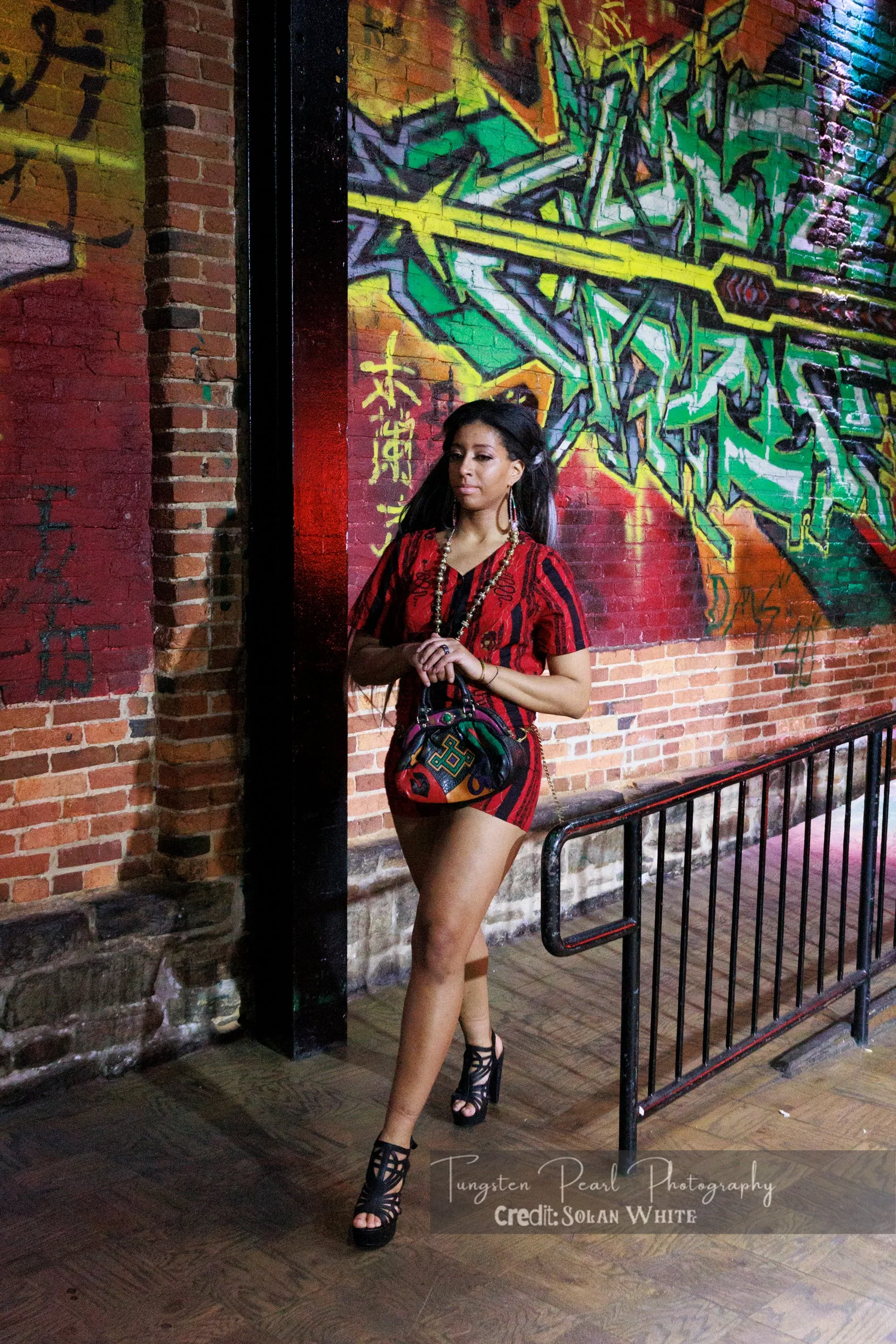 Red ankara one-piece short set sz M