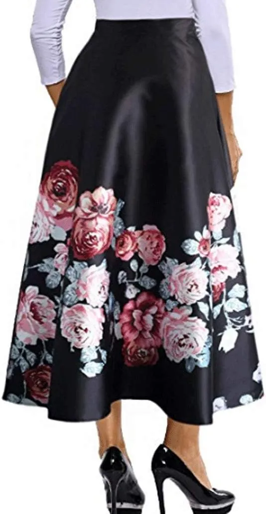 RED DOT BOUTIQUE 930 - Plus Size Ethnic African Print Long Maxi Skirt