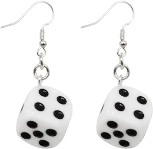 ROSTIVO Dice Earrings for Women Weird Earrings Funny Novelty Dangle Earrings Cube Earrings Gag Gifts Cute Lesbian Earrings