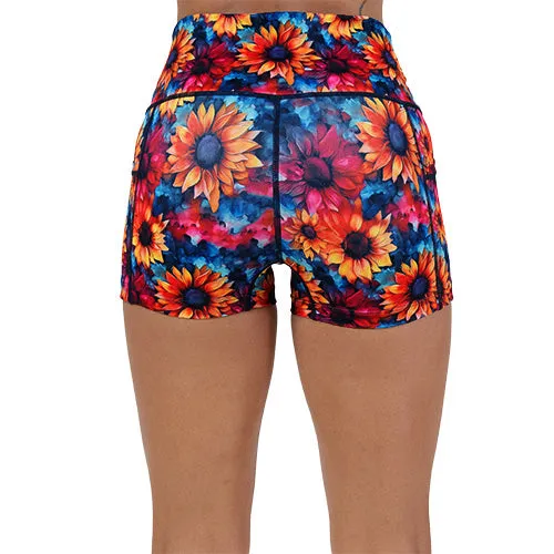 Shorts | Watercolor Sunflowers