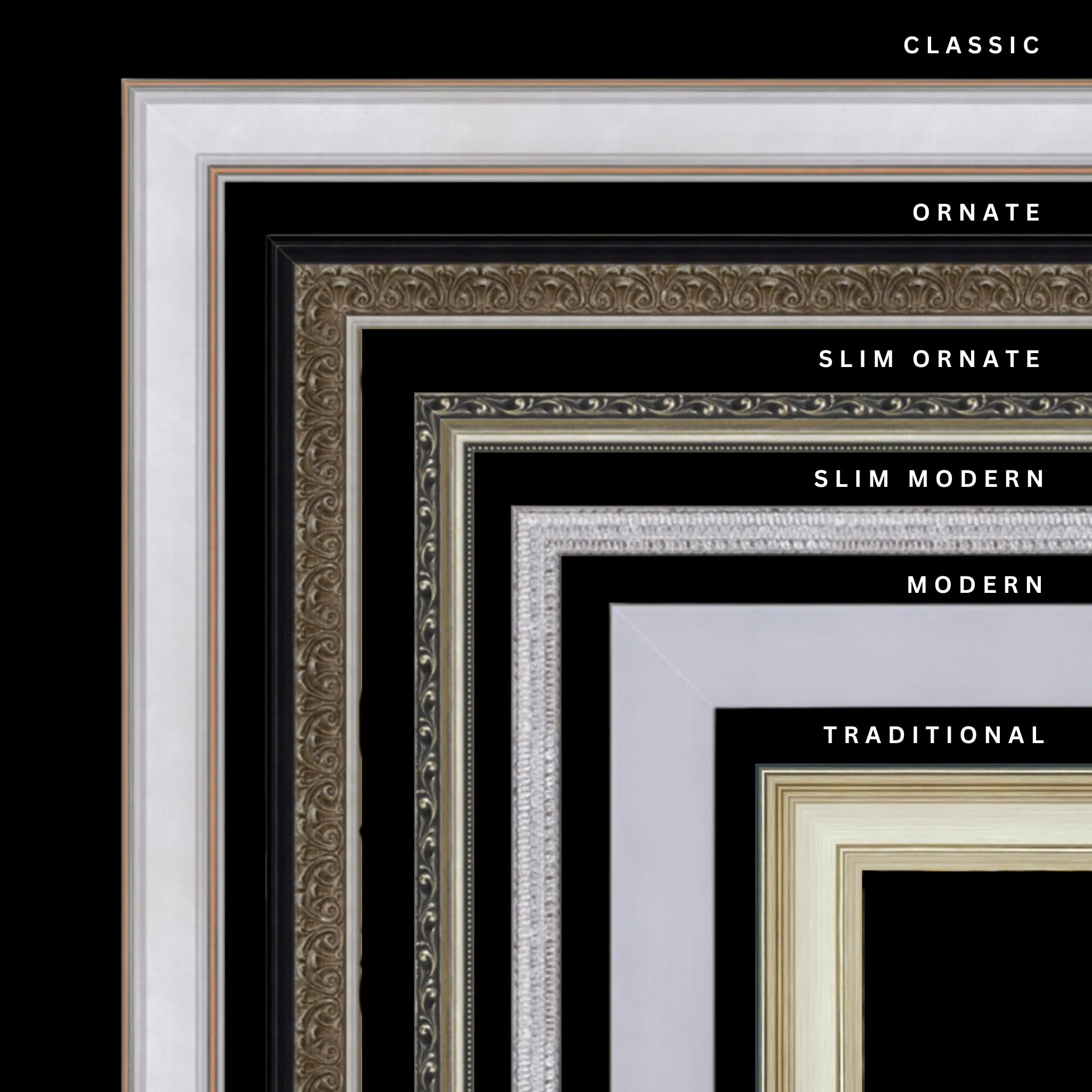 Silver 26x45 Picture Frame Ornate Traditional antique