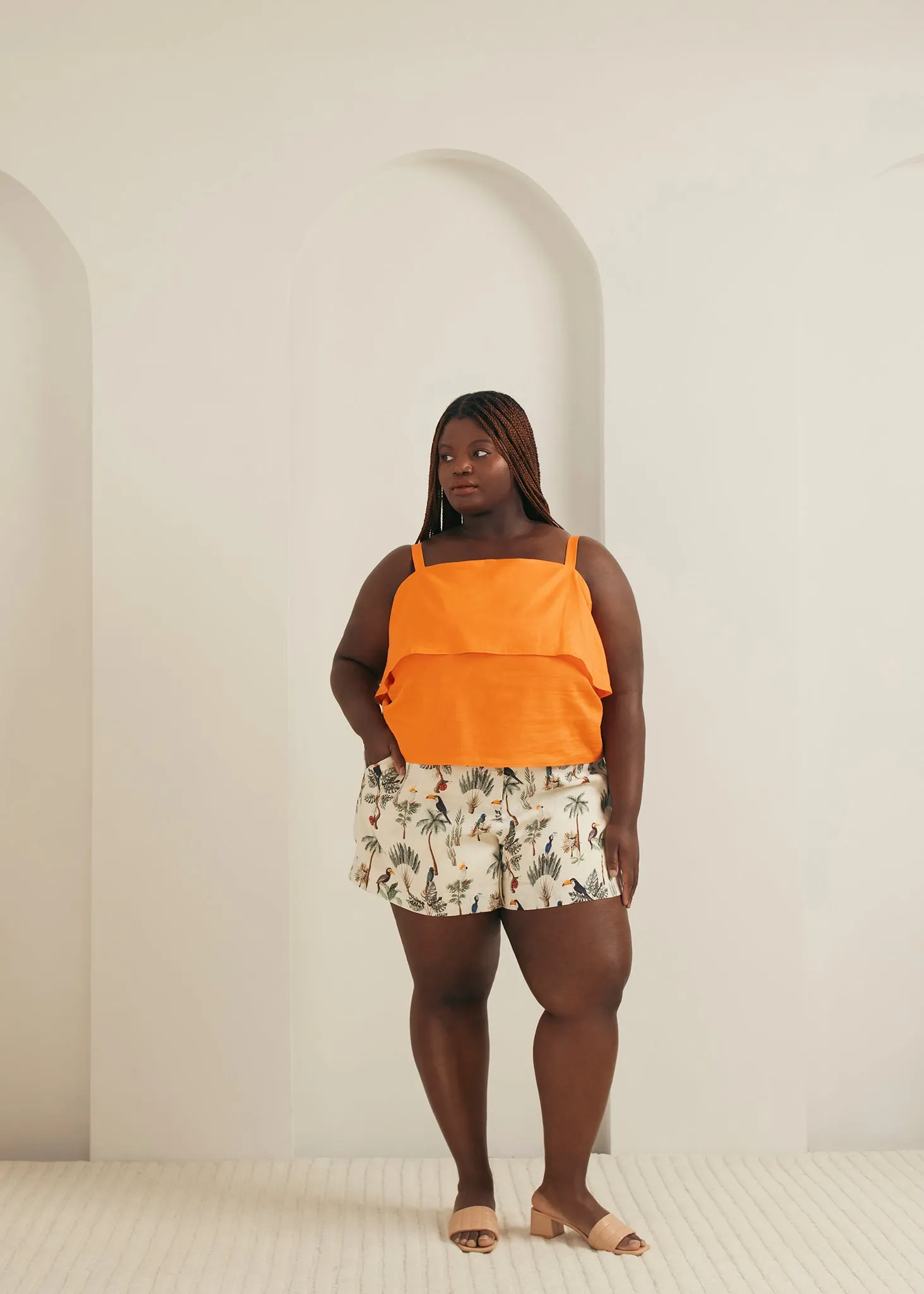 Tropics Print Trouser Short