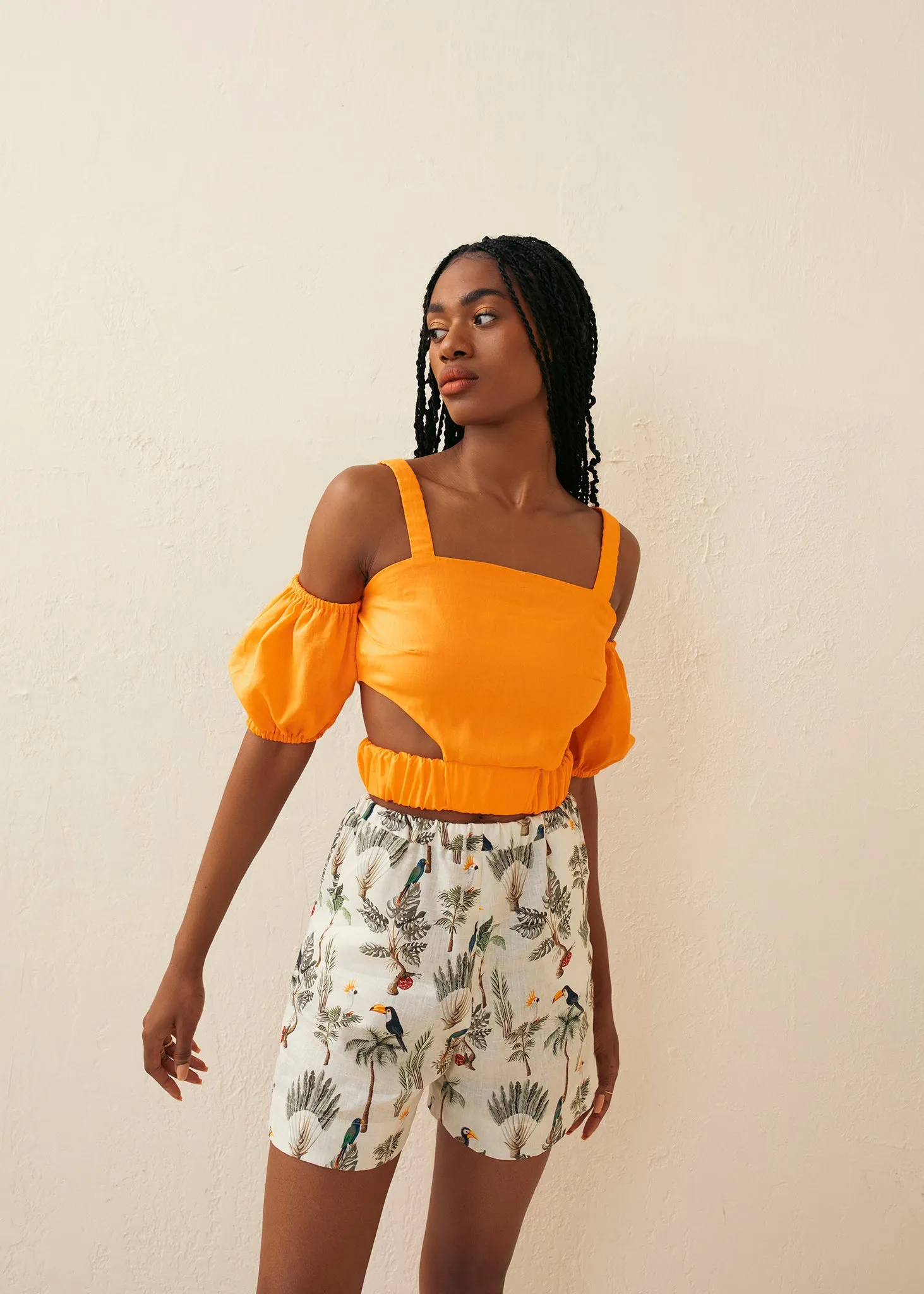 Tropics Print Trouser Short