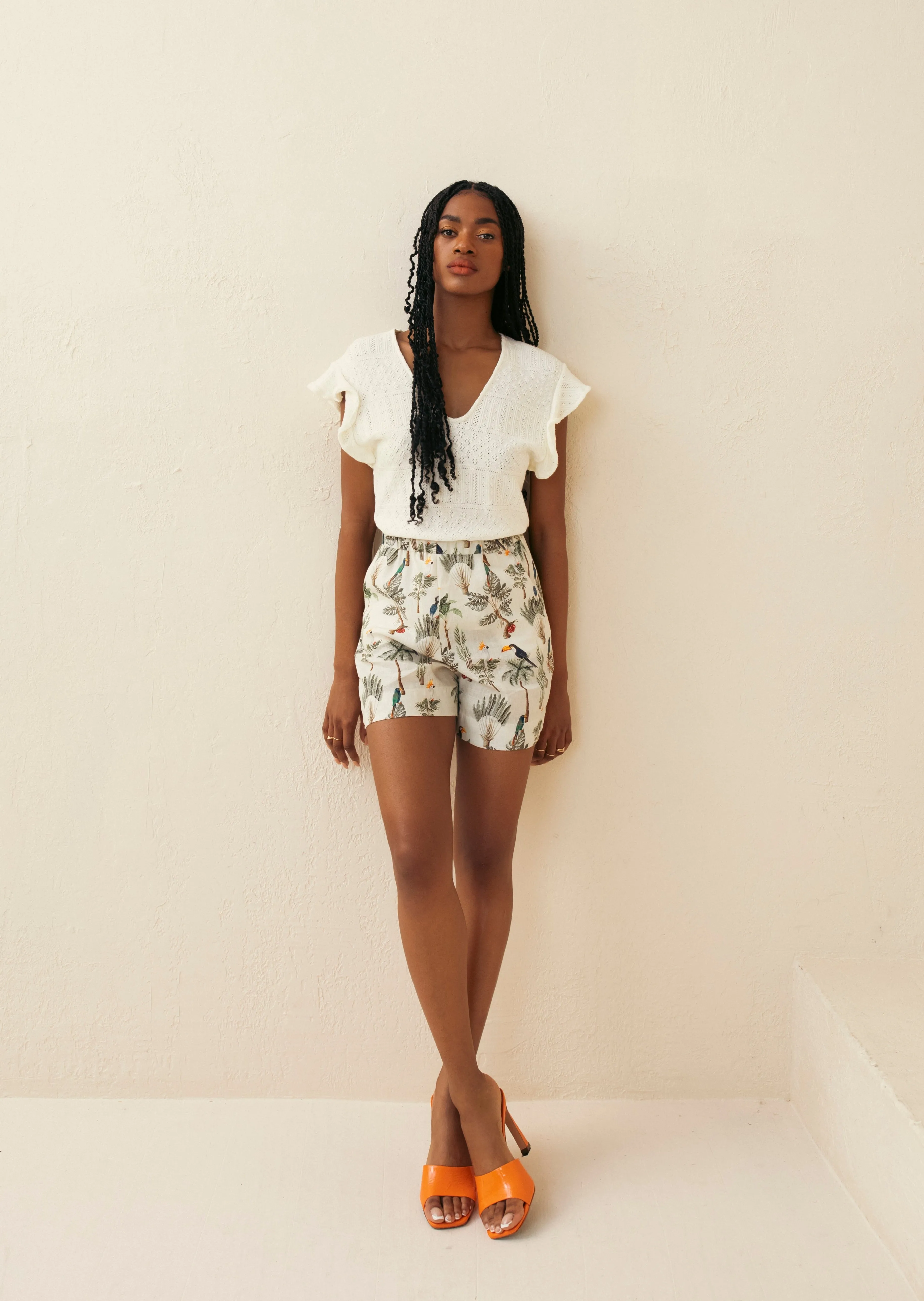 Tropics Print Trouser Short