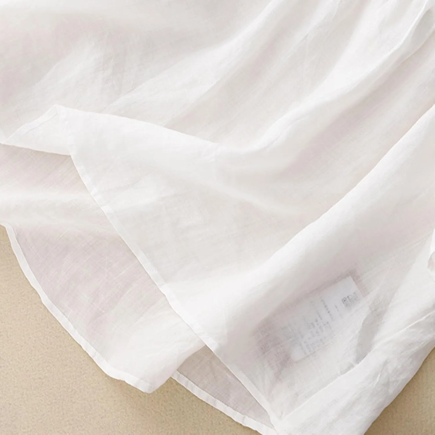 Women Cotton Linen Tops Puff Half Sleeve Solid Color Pleated V Neck Shirts Casual Loose Fit Babydoll Blouse