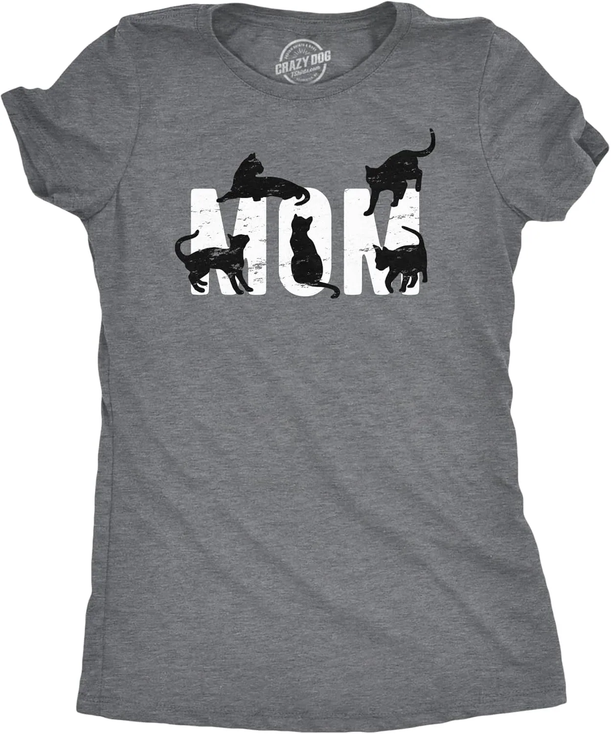 Womens Dog Mom and Cat Mom Funny T Shirts Cute Pet Tees for Women with Cats or Dogs